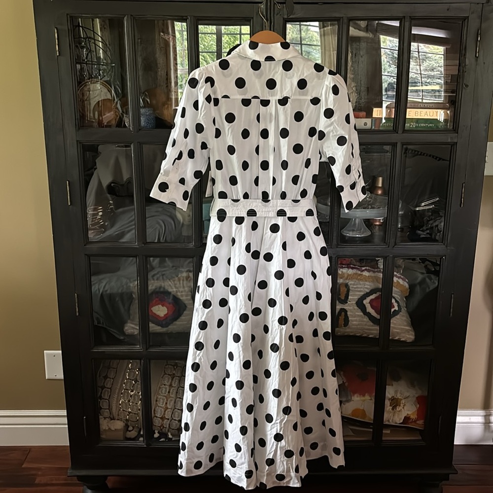 Anthropologie Essentiel Antwerp Fingy Puff-Sleeve Midi Dress - Picture 9 of 9